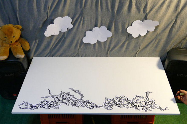 drawing clouds