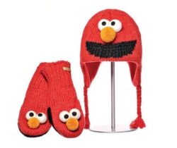 elmo hat and mittens set