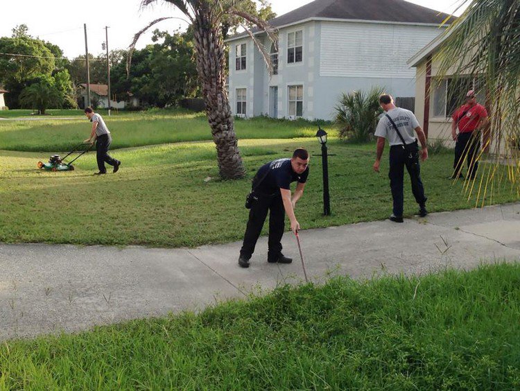 firemen gardening