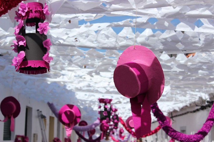 flower festival portugal hats
