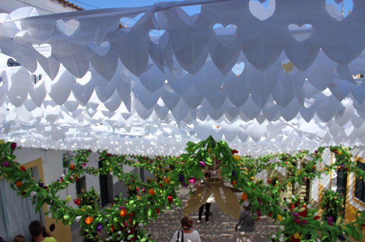 flower festival portugal view above