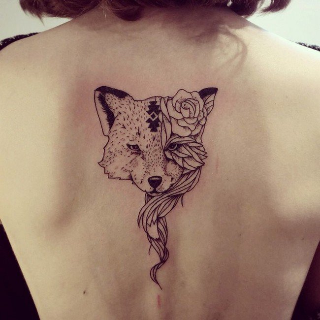 fox rose tattoo