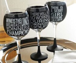 funny chalkboard wine glasses