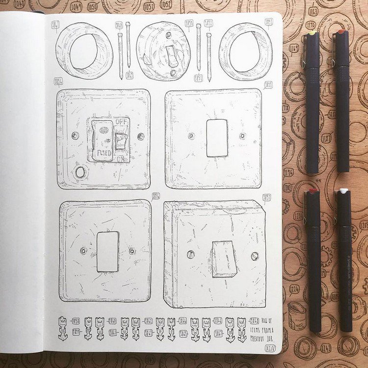 light switch drawings