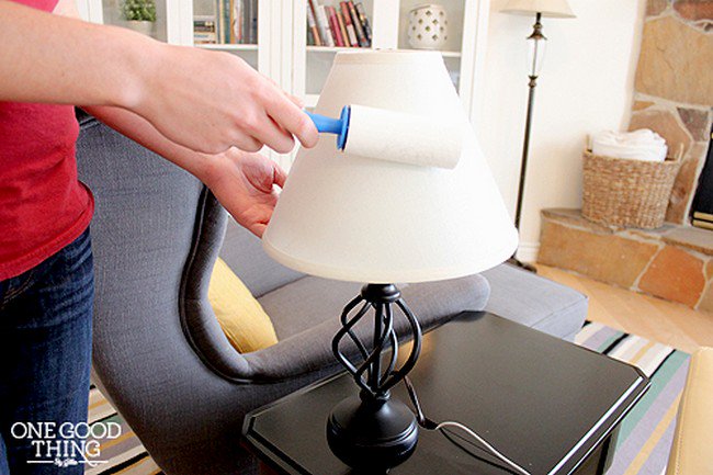 lint roller lampshade