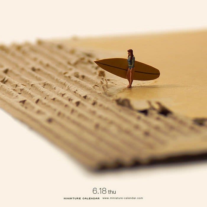 mini surfer cardboard