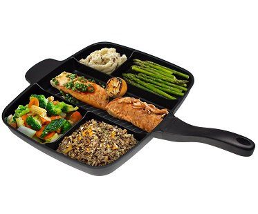 multi-section frying pan grill