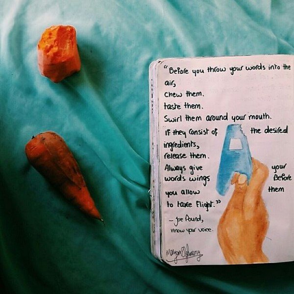 notebook carrots