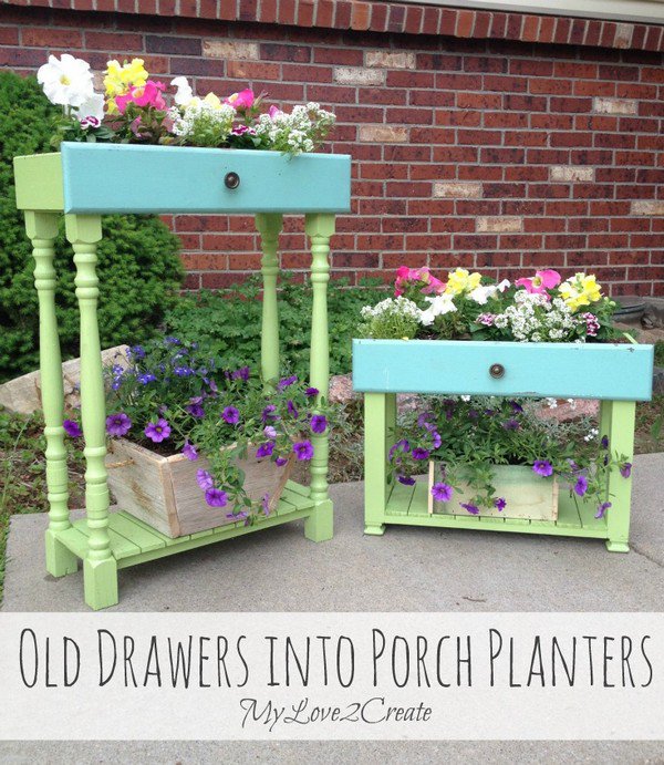 old drawers planters