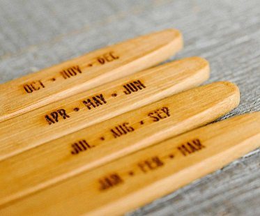 one year toothbrush supply wooden