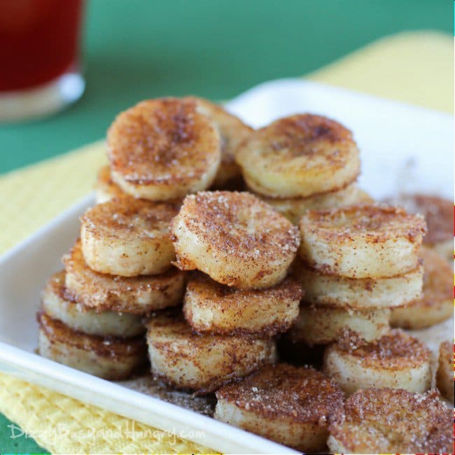 pan fried cinnamon bananas