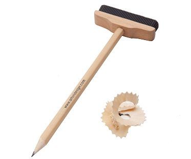 pencil broom eraser