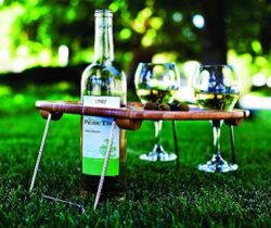 picnic wine and snack table