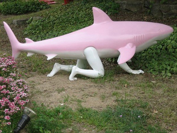 pink shark arms legs