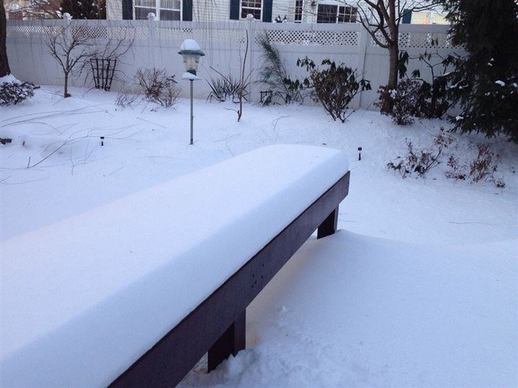 snow bench