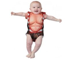 strongman baby onesie