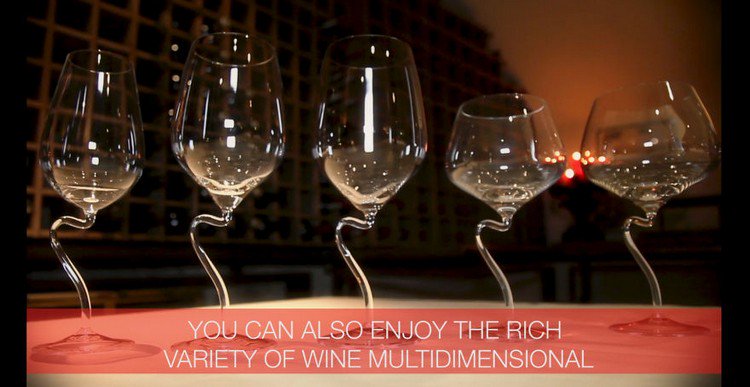 wine glasses row