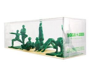 yoga posing green army men box