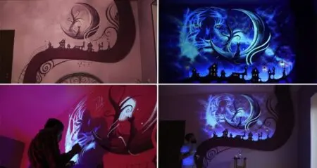 Bedroom Turned Into Ultra Violet Extravaganza