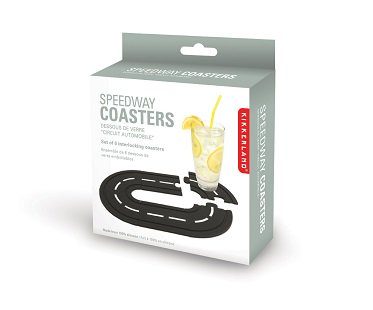 Interlocking Race Track Coasters box