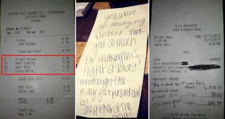 Notes Between Restaurant Customers And Servers