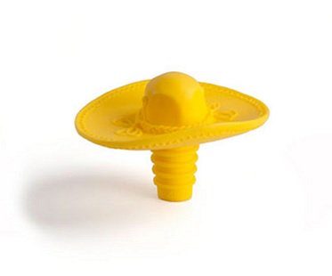 Sombrero Hat Bottle Stopper yellow