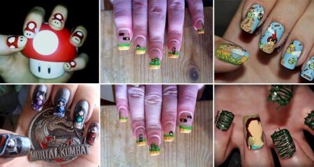Video Game Inspired Nail Art