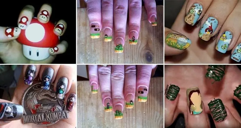 Video Game Inspired Nail Art