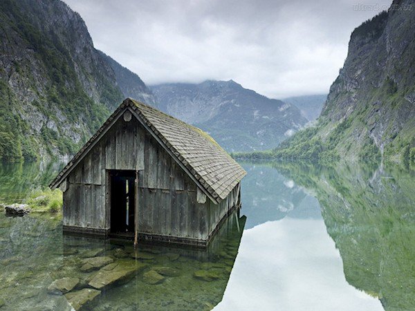 abandoned fishing hut
