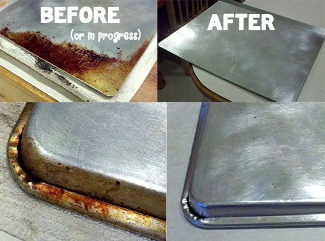 baking pans before after