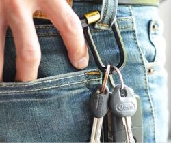 bike lock key ring belt hook