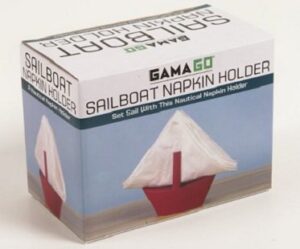 boat napkin holder red box