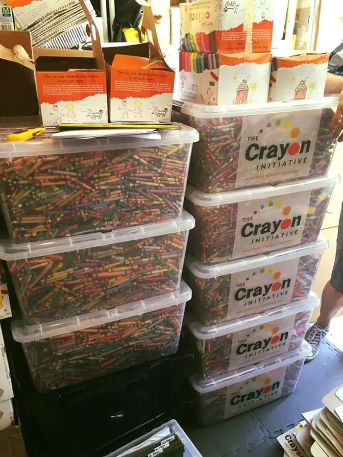 boxes of crayons