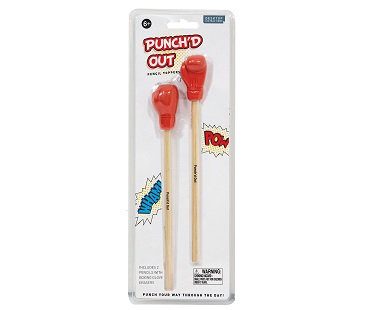 boxing glove erasers and pencils