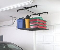 ceiling-mounted storage rack