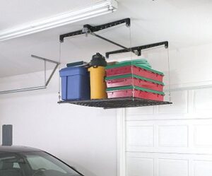 ceiling-mounted storage rack