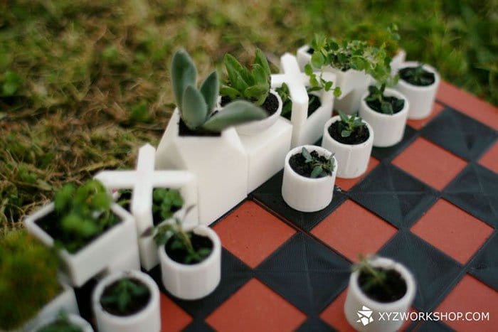 chess piece planters