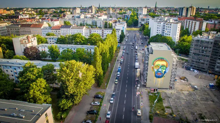 face time mural buildings