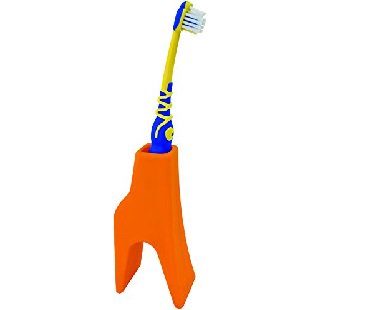 giraffe toothbrush holder orange