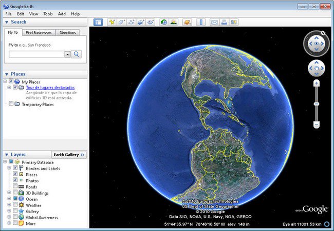 screenshot of google earth