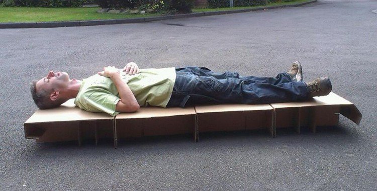 homeless bed man