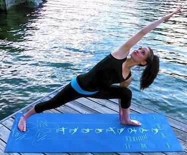 instructional yoga mat