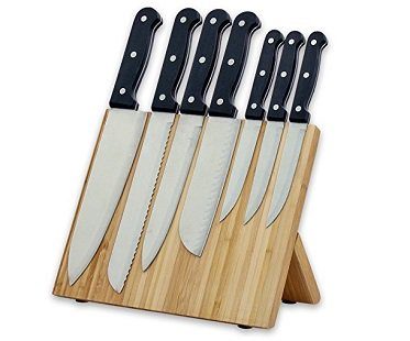 magnetic knife block bamboo