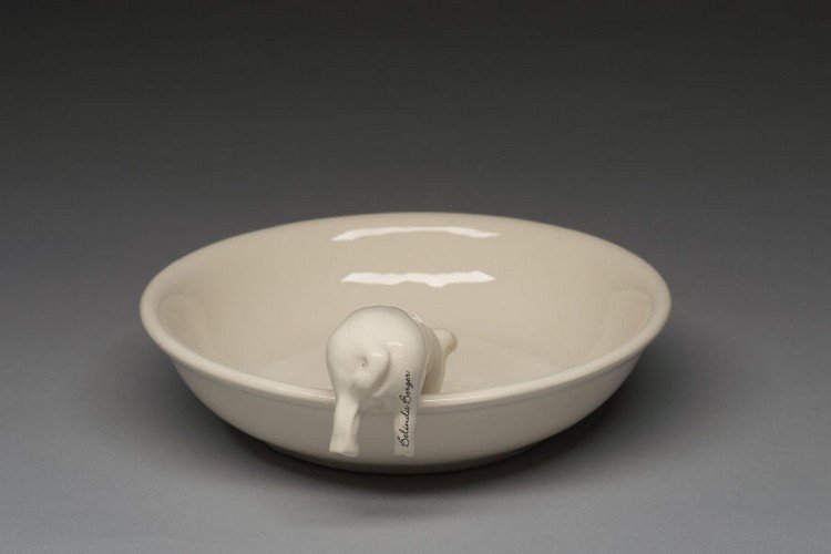 pig cereal bowl back