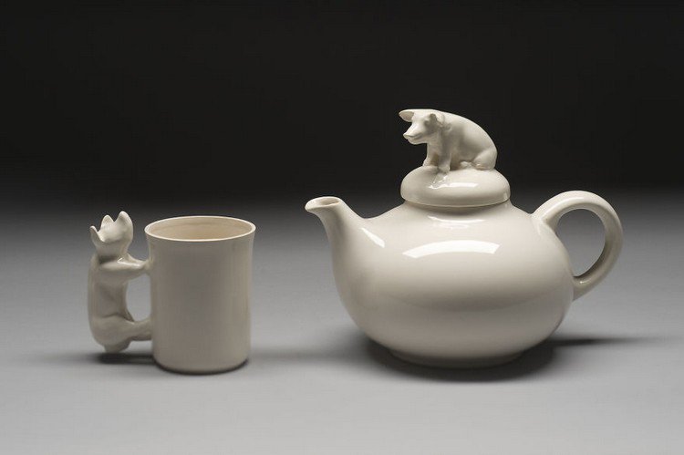 pig mug teapot