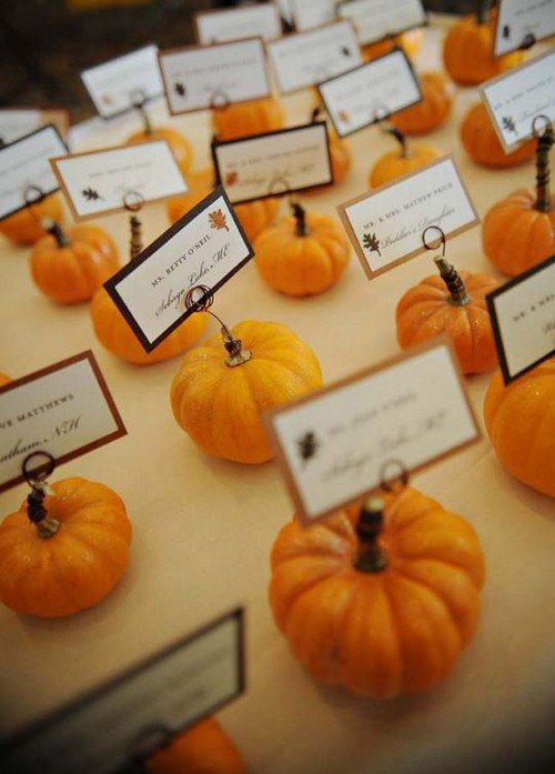 pumpkin place cards