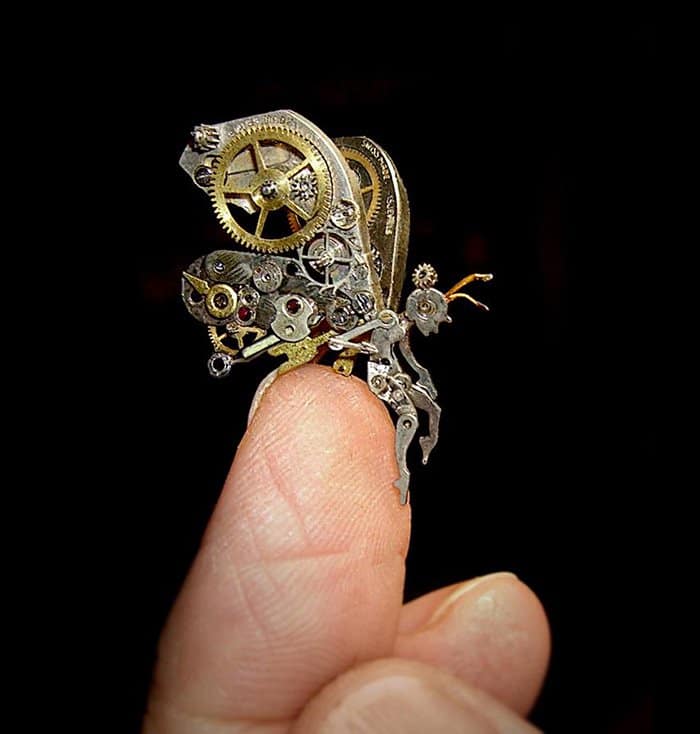recycled-watch-parts-steampunk-sculptures-fairy