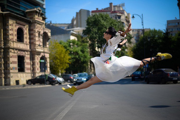 romanian ballerina leaping