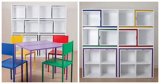 six pieces furniture bookcase