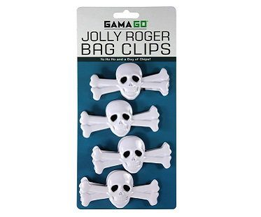 skull and crossbones bag clips pack